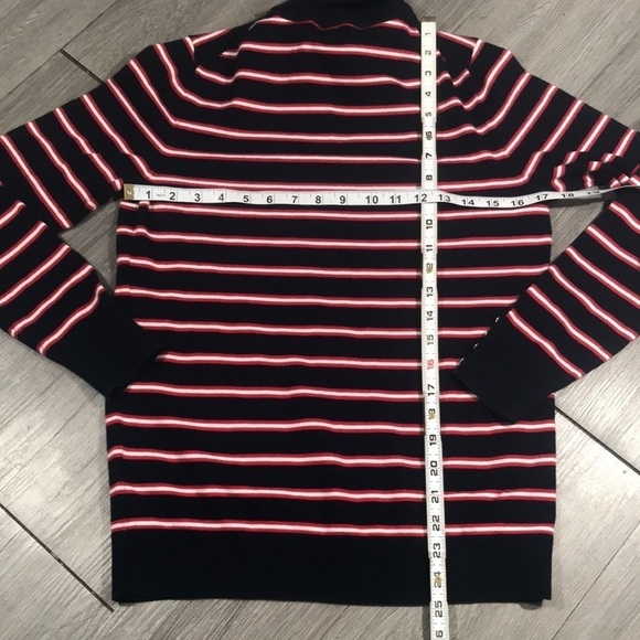 Tommy Hilfiger Red, White, Blue Striped Knit Turtleneck size M - Picture 10 of 10